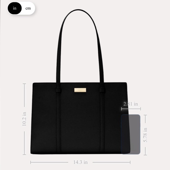 Kate Spade Large Tote Bag, Kenzie Limited Edition, Black - Picture 5 of 10